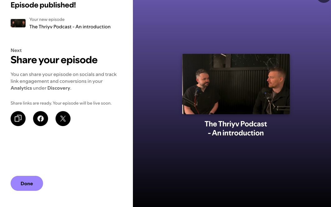 The Thriyv Podcast cover art — doctor-led longevity podcast Manchester