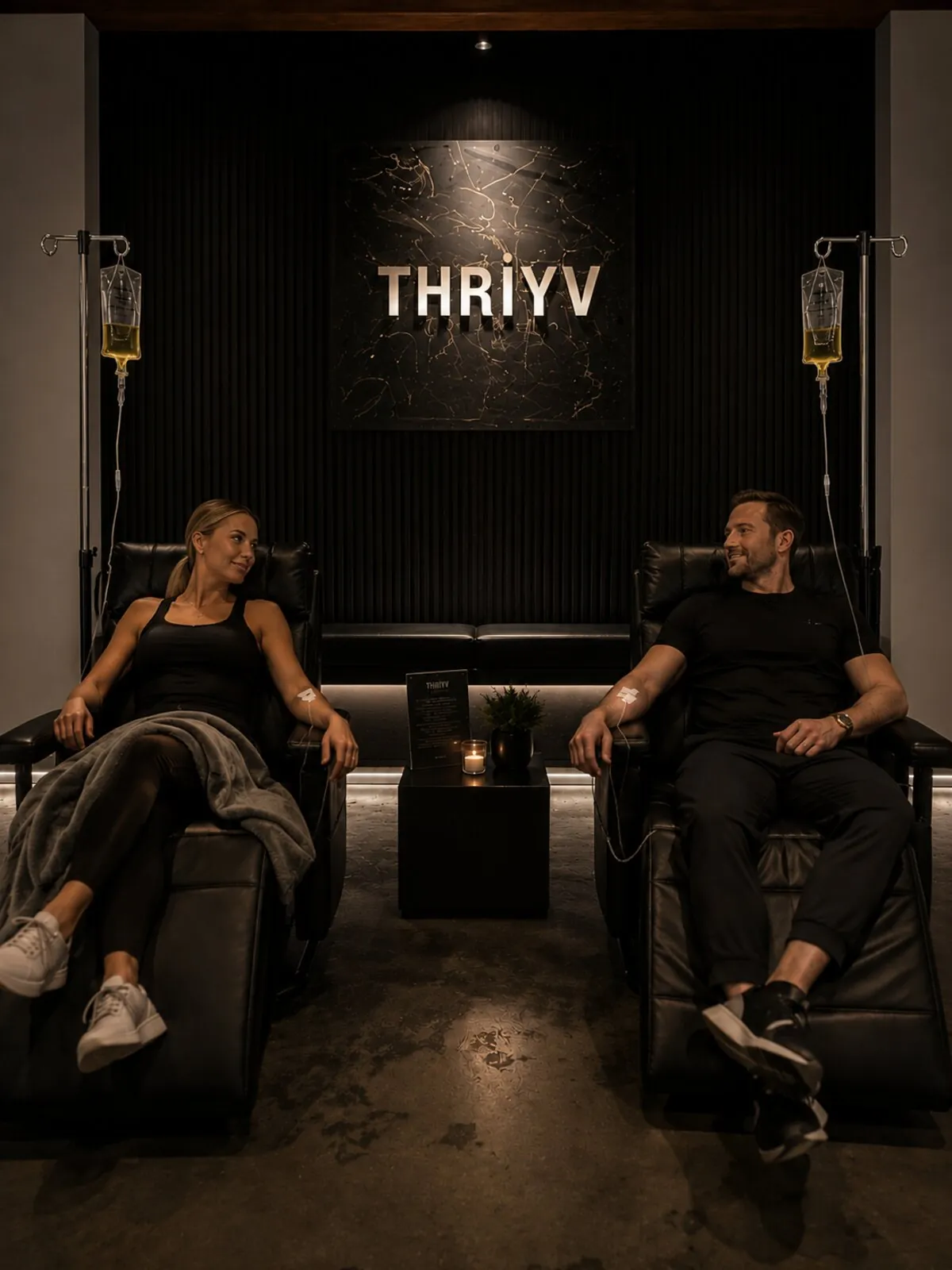 High-dose glutathione IV in Manchester: an IV bay at Thriyv, 14–16 Whitworth Street
